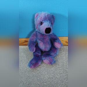 Ty Beanie Buddies Purplebeary Teddy Bear Stuffed Animal - Excellent Condition
